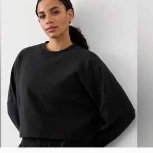 Athleta Easy Fleece Dolman Crop Sweatshirt